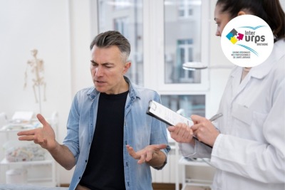 patient semblant s'agacer pendant un rendez-vous médical