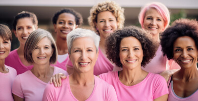 groupe de femmes en rose